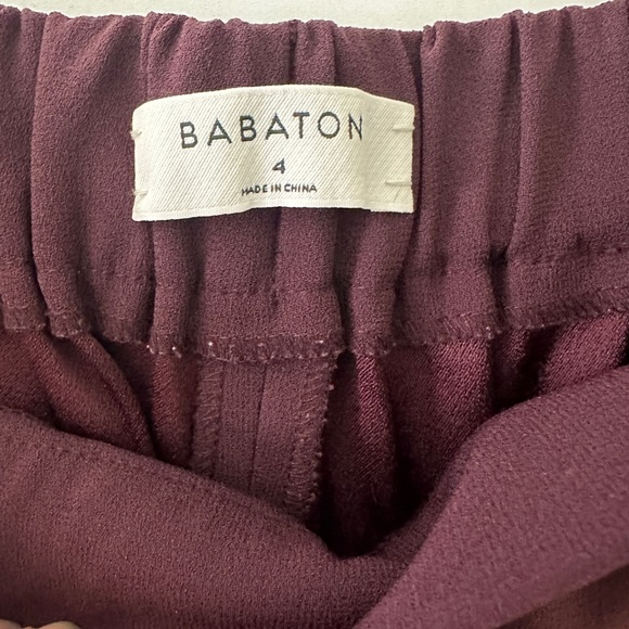 ARITZIA Babaton Conan Pant Maroon & Beige Stripe sz 4‎ - Picture 2 of 11